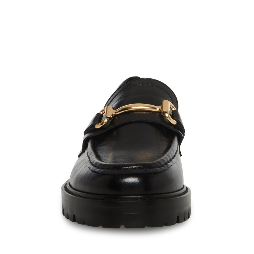 Loafers Steve Madden Mistor Cuero Mujer Negras | ES VC821S